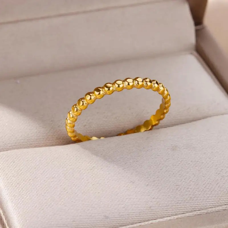 Stainless Steel Ring for Women Men Jewelry Accessories Vintage Couple Ring Simple Adjustable Open Love Ring Waterproof Jewelry