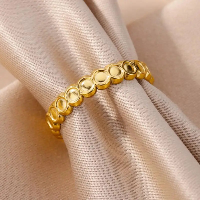 Stainless Steel Ring for Women Men Jewelry Accessories Vintage Couple Ring Simple Adjustable Open Love Ring Waterproof Jewelry