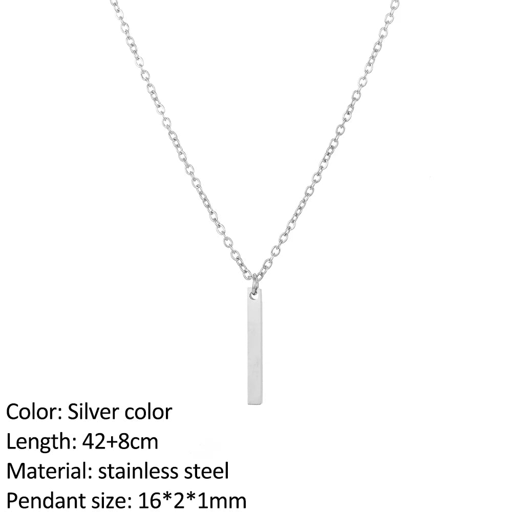 SUNIBI Fashion Stainless Steel Necklace for Woman Personality Infinity Cross Pendant Gold Color Necklaces on Neck Women Jewelry